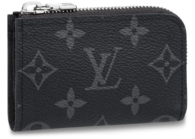 Pre-owned Louis Vuitton  Coin Purse Monogram Eclipse Black Gray