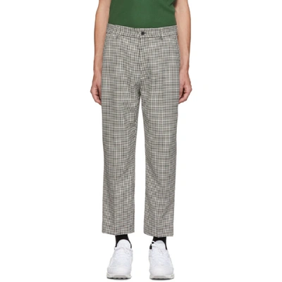 Hope Cut Cropped Houndstooth Trousers In Black