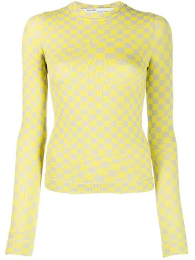 Off-white Bubble Check Top In Yellow