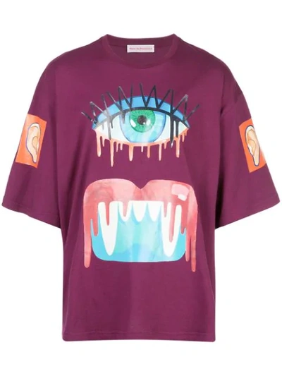 Walter Van Beirendonck Oversized Monster T-shirt In Cc21 Dark Purple