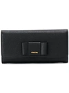 Miu Miu Bow Continental Wallet In Black