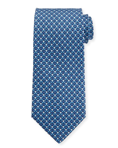 Ferragamo Men's Iago Golf Ball & Tees Silk Tie, Blue In Navy/blue