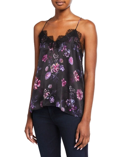 Cami Nyc The Racer Charmeuse Floral-print Cami In Multi Pattern