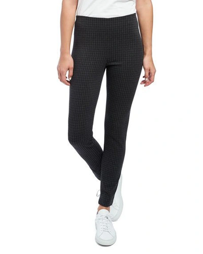Theory Skinny Houndstooth Knit Leggings In Multi