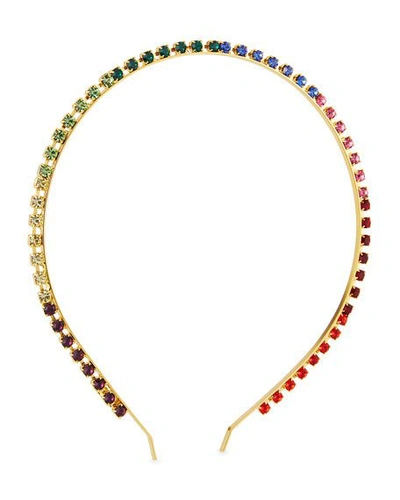 Epona Valley Skinny Prism Swarovski Crystal Headband In Multi