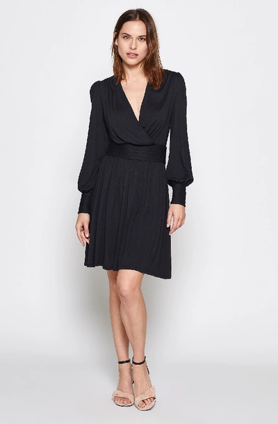 Joie Corelle Faux-wrap Dress In Caviar