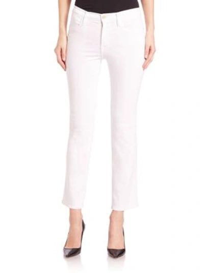 Frame Le High Straight Jeans In Blanc