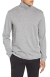 Theory Men's Solid Long-sleeve Funnel-neck T-shirt In Grey Melange