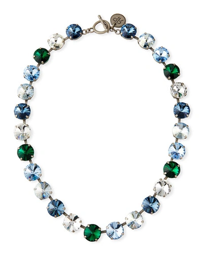 Rebekah Price Charlie Rivoli Crystal Necklace, Blue