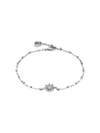 Gucci 18k White Gold Diamond Flora Gg Bracelet In Undefined