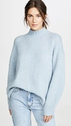 3.1 Phillip Lim / フィリップ リム Long Sleeve Drop Shoulder Pullover In Eggshell Blue