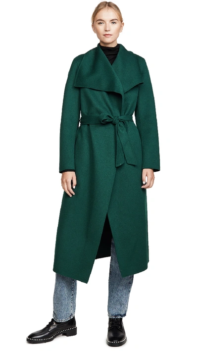 Mackage Mai Lightweight Wool Wrap Coat In Green