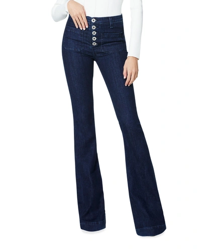 Ramy Brook Cindy High-rise Flare-leg Jeans In Dark Wash