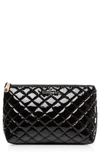 Mz Wallace Zoey Cosmetics Case In Black Lacquer