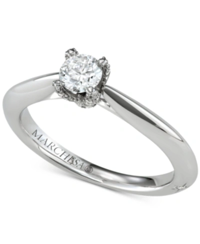 Marchesa Diamond Solitaire Engagement Ring (1/2 Ct. T.w.) In 18k White Gold