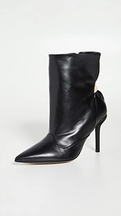 N°21 Pointed Toe Short Boots In Black