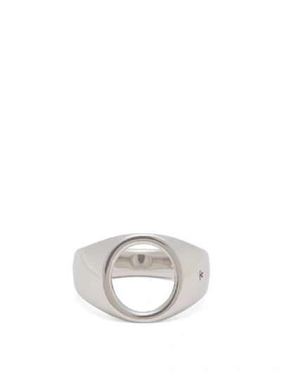 Tom Wood 'oval Open' Cutout Silver Signet Ring – Size 58
