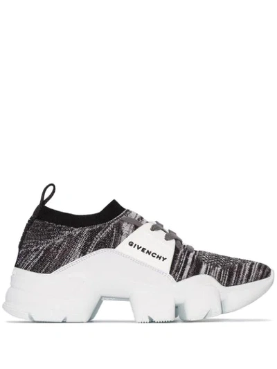 Givenchy Jaw Knit Low Top Sneakers In Grey,white