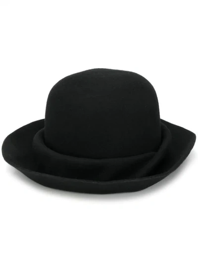 Yohji Yamamoto Folded Hat In Black
