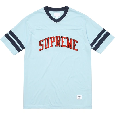 Pre-owned Supreme  Glitter Arc Football Top Light Blue