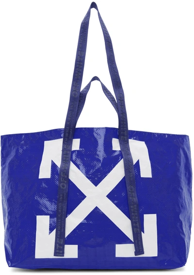 Pre-owned Off-white  Arrows Tote Bag Blue White
