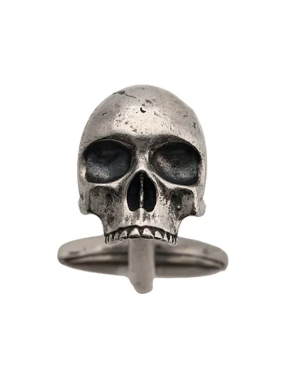 John Varvatos Silver Skull Cufflinks