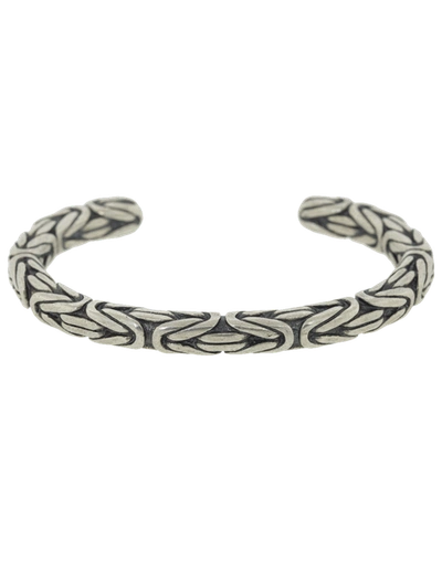 John Varvatos Silver Rounded Chain Cuff