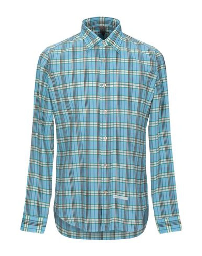 Dnl Checked Shirt In Sky Blue