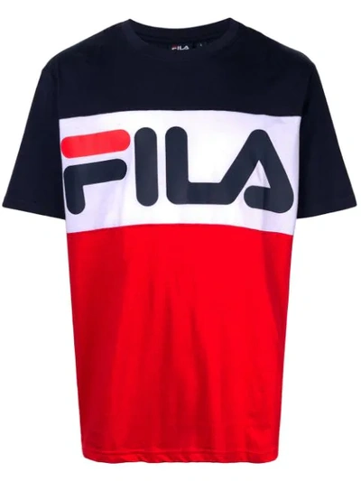 Fila Colour Block T-shirt In Red