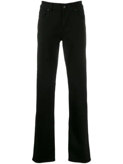 7 For All Mankind Colour Block Regular Jeans In Black