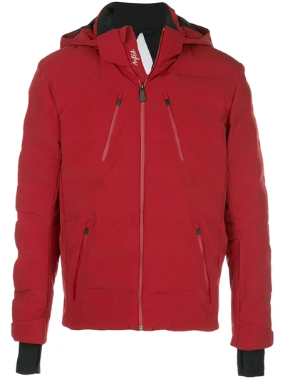 Aztech Mountain 'nuke Suit' Hooded Waterproof Puffer Jacket In Red