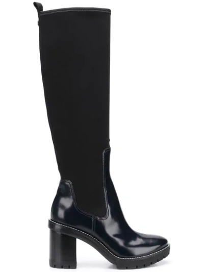 Tory Burch Preston Lug Sole Boots In Black