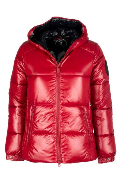 Save The Duck Faux Fur Jacket In Red