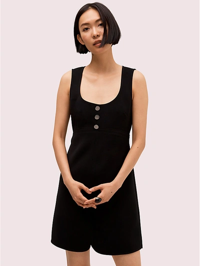Kate Spade Woven Pinafore Dress In Black | ModeSens