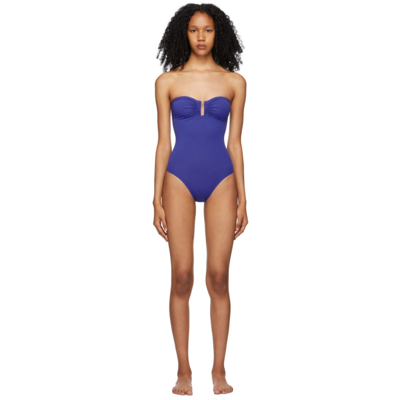 Eres Les Essentiels Cassiopée Bandeau Swimsuit In Mer Azur