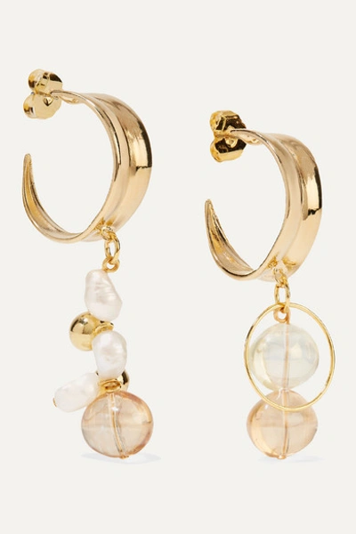 Mounser Cirrus Gold-plated, Pearl And Glass Earrings