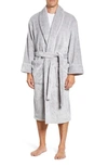 Daniel Buchler Plaid Jacquard Lounge Robe In Grey