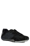 Geox Men's Snake Lace-up Sneakers In Black/ Dark Avio