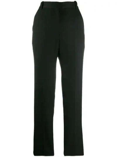 Sandro High-waisted Pleated Trousers In Black