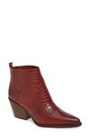Sam Edelman Women's Winona Booties In Spiced Red Embossed Leather