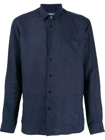 Vilebrequin Caroubis Long-sleeved Shirt In Blue