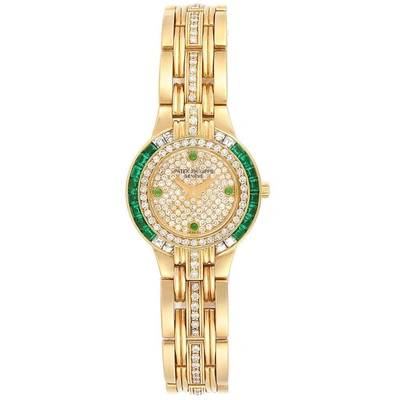 Patek Philippe Yellow Gold Diamond Emerald Ladies Watch 4786 In Not Applicable