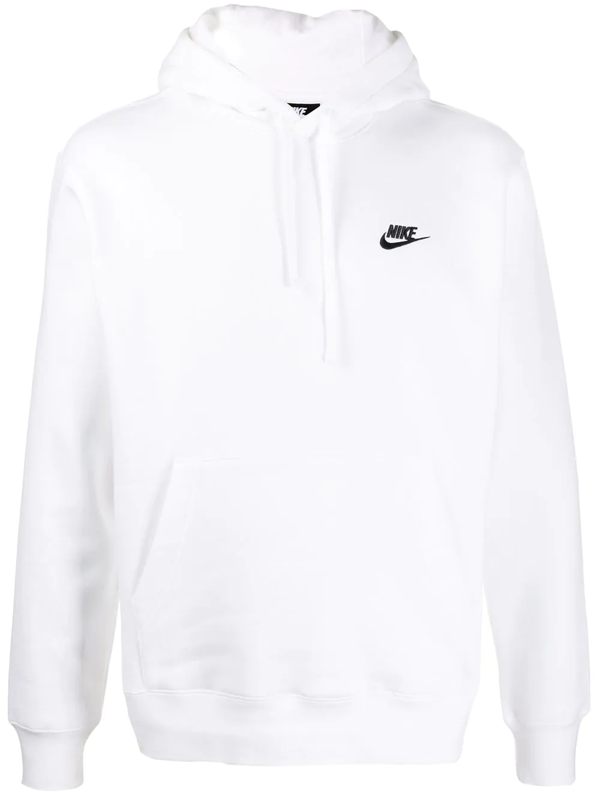 nike club logo hoodie white