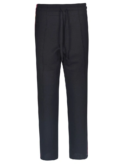Isabel Marant Side Striped Track Pants In Black/yellow