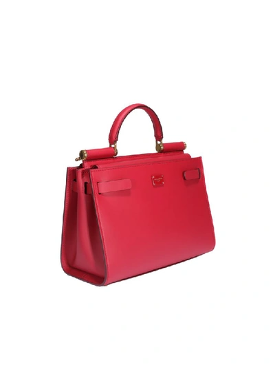 Dolce & Gabbana Small Sicily 62 Bag In Red