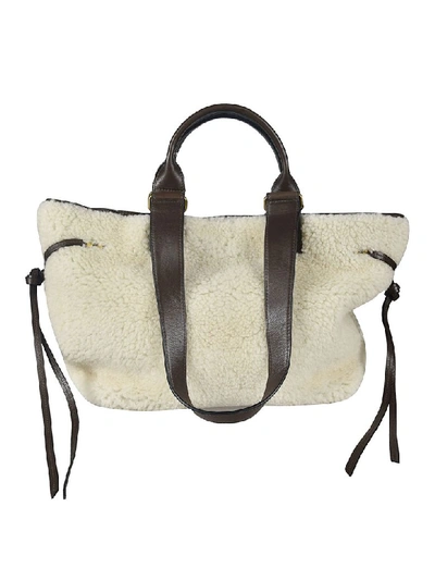 Isabel Marant Fur Tote In White