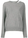 Stella Mccartney Split-neck Boiled Sweater In Grey