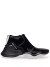 Fendi Technice Mid Top Sneaker In Black,white