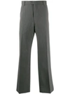 Prada Striped Tailored Trousers In Grey
