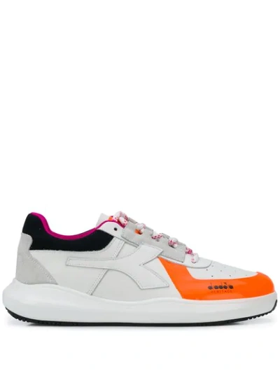Diadora Mi Basket H Low Mds Fluo Sneakers In White